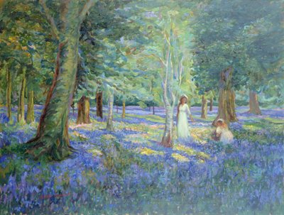 Bluebell-Wald, 1908 von Robert Tyndall